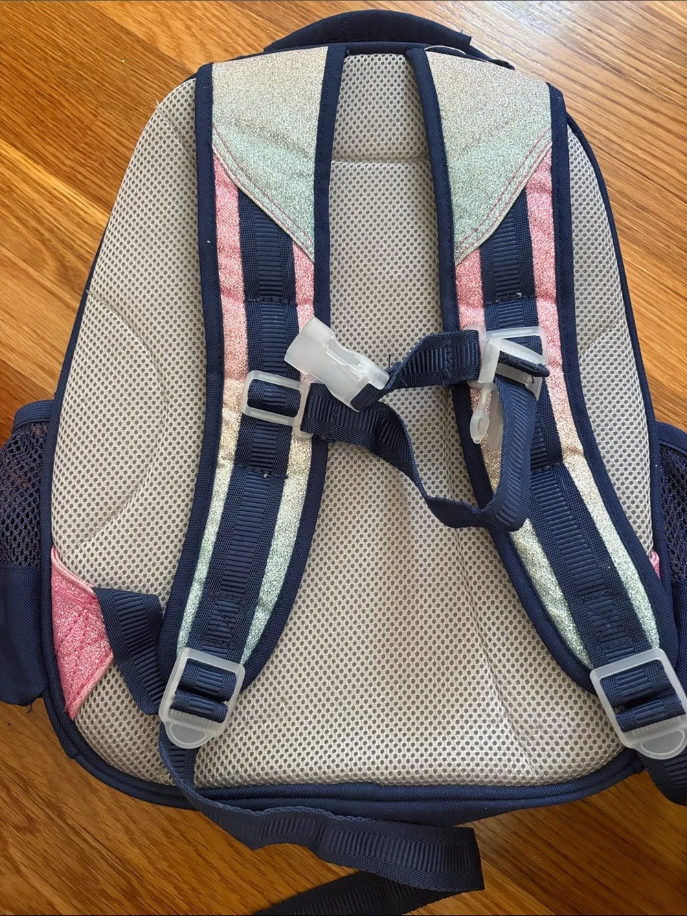 Pottery Barn Kids Glitter Ombre Backpack & Lunch Bag - Pink, Blue